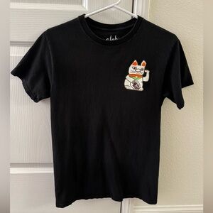 Lucky fortune cat T shirt, women, S
